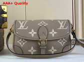 Louis Vuitton Diane Satchel Bag in Tourterelle Beige Cream Monogram Empreinte Leather M46583 Replica