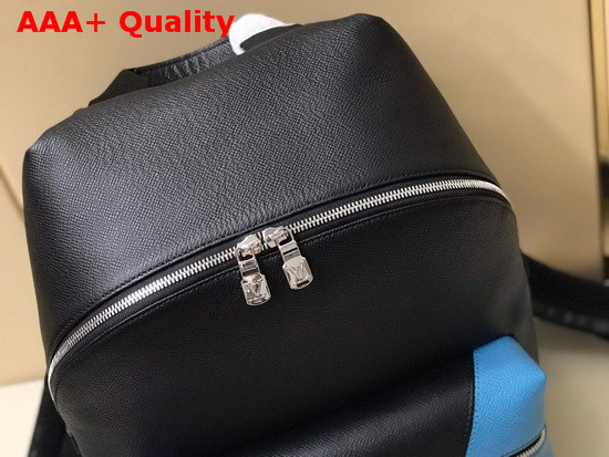 Louis Vuitton Discovery Backpack Blue Monochrome Taiga Leather M30735 Replica