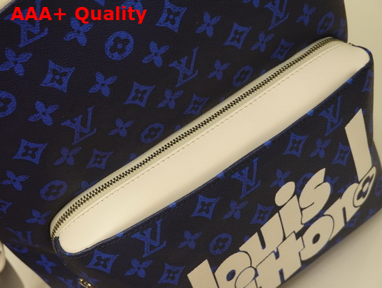 Louis Vuitton Discovery Backpack Blue Monogram Canvas Replica
