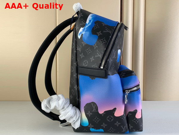 Louis Vuitton Discovery Backpack Blue and Violet Sunrise Monogram Eclipse Coated Canvas M21429 Replica