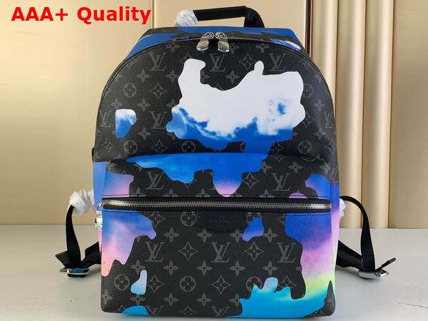 Louis Vuitton Discovery Backpack Blue and Violet Sunrise Monogram Eclipse Coated Canvas M21429 Replica