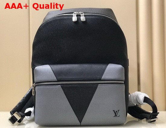 Louis Vuitton Discovery Backpack Gray Monochrome Taiga Leather M30728 Replica