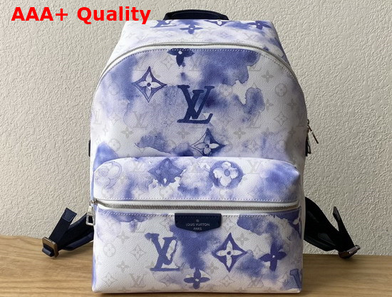 Louis Vuitton Discovery Backpack Monogram Watercolor Blue Coated Canvas M45760 Replica
