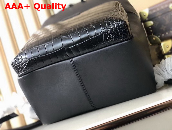Louis Vuitton Discovery Backpack PM Black Calf Leather and Crocodile Porosus Leather N94122 Replica
