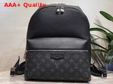 Louis Vuitton Discovery Backpack PM Black Taiga Cowhide Leather and Monogram Eclipse Coated Canvas M30230 Replica