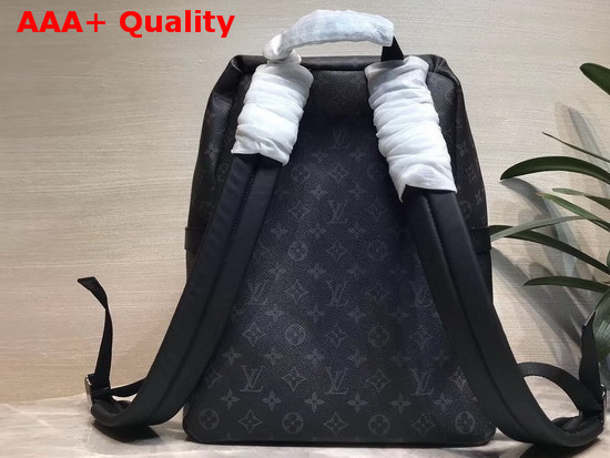 Louis Vuitton Discovery Backpack PM Black Taiga Cowhide Leather and Monogram Eclipse Coated Canvas M30230 Replica