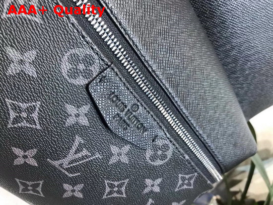 Louis Vuitton Discovery Backpack PM Black Taiga Cowhide Leather and Monogram Eclipse Coated Canvas M30230 Replica