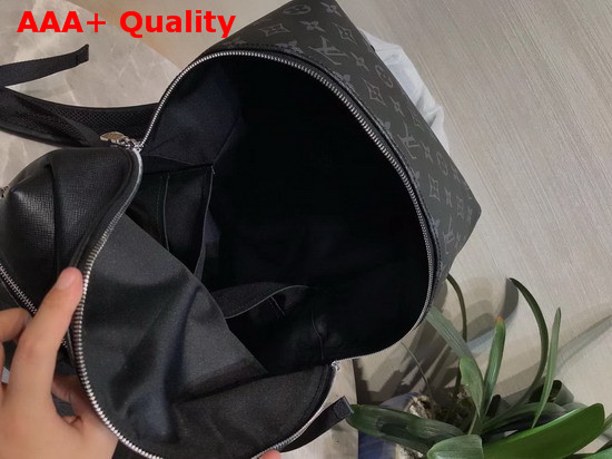 Louis Vuitton Discovery Backpack PM Black Taiga Cowhide Leather and Monogram Eclipse Coated Canvas M30230 Replica
