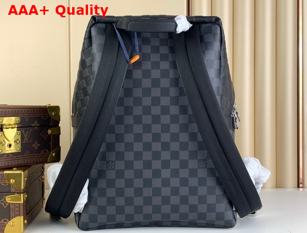 Louis Vuitton Discovery Backpack PM Damier Infini Cowhide Leather and Damier Graphite Coated Canvas N40436 Replica