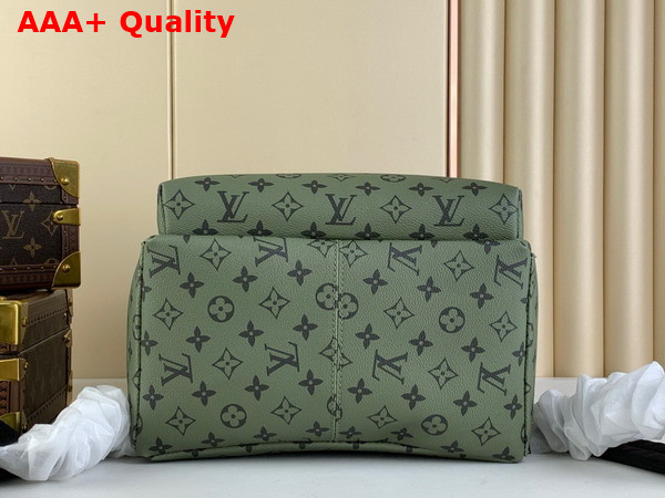 Louis Vuitton Discovery Backpack PM Khaki Green and Vermillion Red Monogram Coated Canvas M46802 Replica