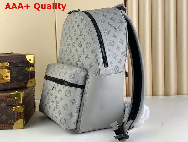 Louis Vuitton Discovery Backpack in Anthracite Gray Calf Leather with an Embossed Monogram Pattern M46557 Replica