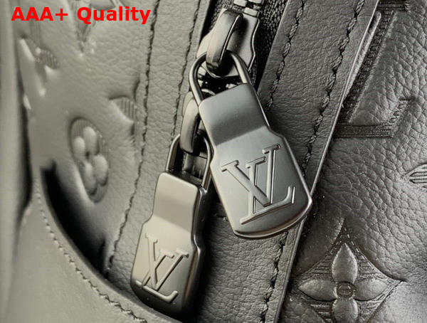 Louis Vuitton Discovery Backpack in Black Calf Leather with an Embossed Monogram Pattern M46553 Replica