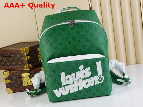 Louis Vuitton Discovery Backpack in Green Vintage Monogram Canvas Replica