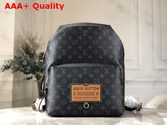 Louis Vuitton Discovery Backpack in Monogram Eclipse Canvas with an Embossed Leather Patch M45218 Replica