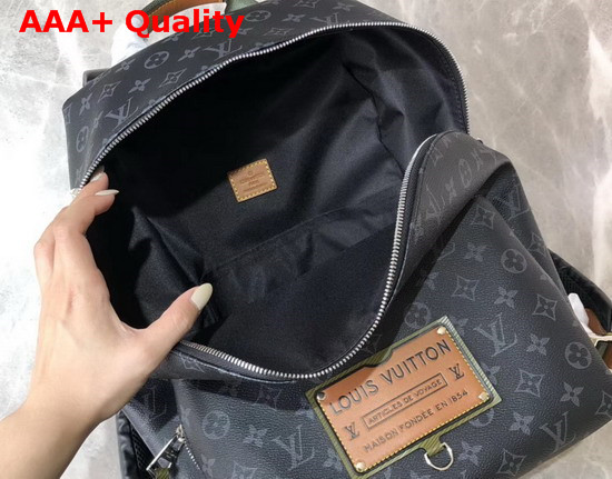 Louis Vuitton Discovery Backpack in Monogram Eclipse Canvas with an Embossed Leather Patch M45218 Replica