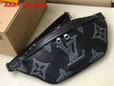 Louis Vuitton Discovery Bumbag Monogram Blossoms Embossed into the Black Taurillon Shadow Leather M57289 Replica