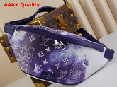 Louis Vuitton Discovery Bumbag PM Blue Monogram Bandana Print Cowhide Leather M20587 Replica