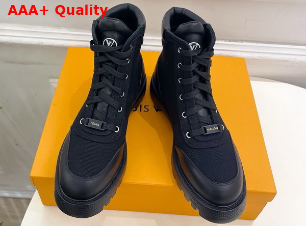 Louis Vuitton District Ankle Boot Ranger in Black Canvas 1AIDWD Replica