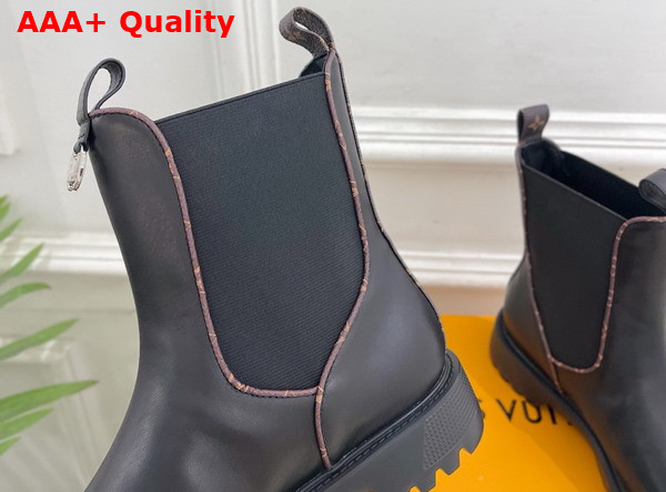 Louis Vuitton District Chelsea Ankle Boot in Black Plain Calf Leather 1AIBV7 Replica