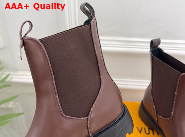 Louis Vuitton District Chelsea Ankle Boot in Chocolate Plain Calf Leather Replica