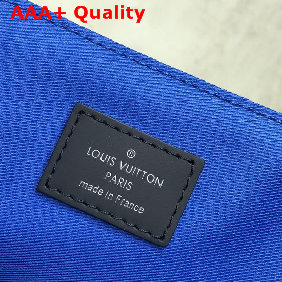 Louis Vuitton District PM Damier Graphite Coated Canvas with Colored Metallic Parts and Bi Color Textile Strap N42420 Replica