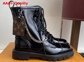 Louis Vuitton District Ranger Ankle Boot Black Plain Calf Leather 1AIBSZ Replica