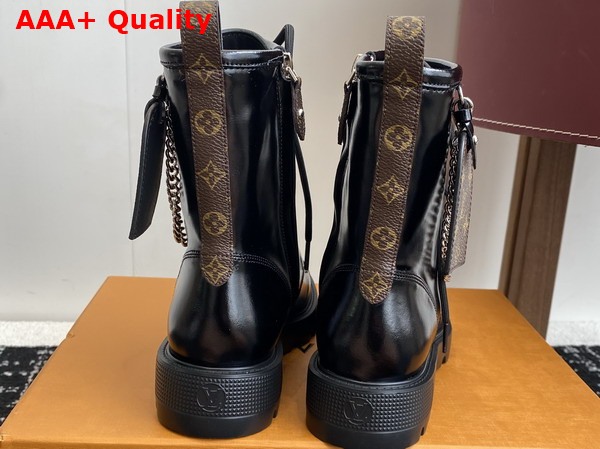 Louis Vuitton District Ranger Ankle Boot Black Plain Calf Leather 1AIBSZ Replica
