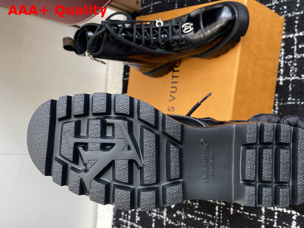 Louis Vuitton District Ranger Ankle Boot Black Plain Calf Leather 1AIBSZ Replica