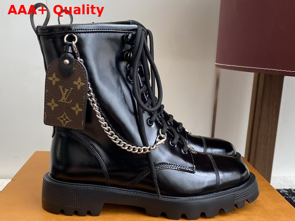 Louis Vuitton District Ranger Ankle Boot Black Plain Calf Leather 1AIBSZ Replica