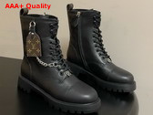 Louis Vuitton District Ranger Ankle Boot in Black Plain Calf Leather 1AIBSZ Replica