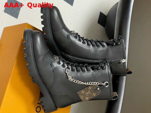 Louis Vuitton District Ranger Ankle Boot in Black Plain Calf Leather 1AIBSZ Replica