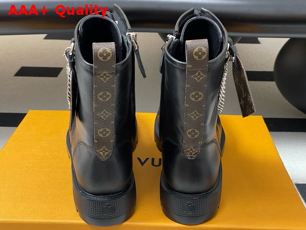 Louis Vuitton District Ranger Ankle Boot in Black Plain Calf Leather 1AIBSZ Replica