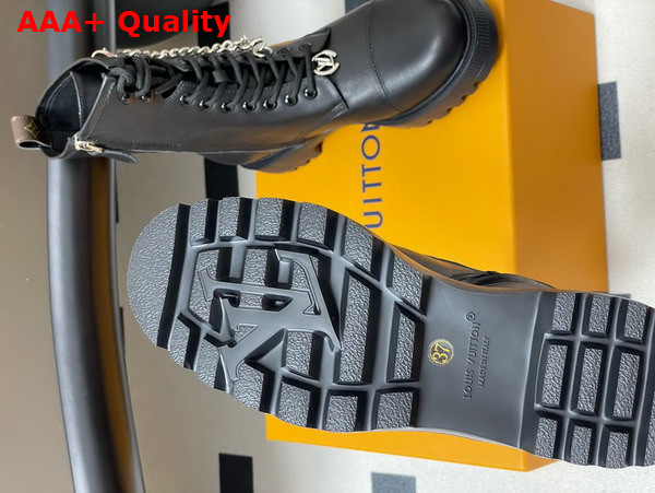 Louis Vuitton District Ranger Ankle Boot in Black Plain Calf Leather 1AIBSZ Replica