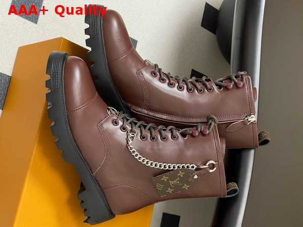 Louis Vuitton District Ranger Ankle Boot in Brown Plain Calf Leather Replica