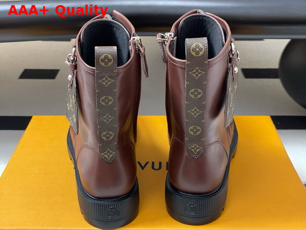 Louis Vuitton District Ranger Ankle Boot in Brown Plain Calf Leather Replica