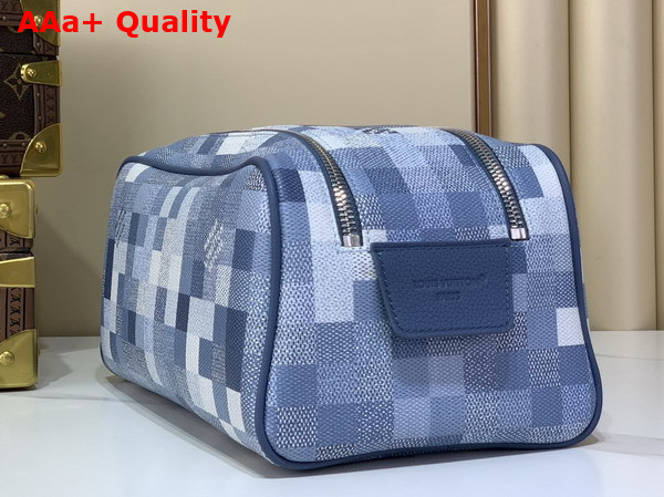 Louis Vuitton Dopp Kit Denim Blue Damoflage Coated Canvas M28847 Replica