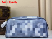 Louis Vuitton Dopp Kit Denim Blue Damoflage Coated Canvas M28847 Replica