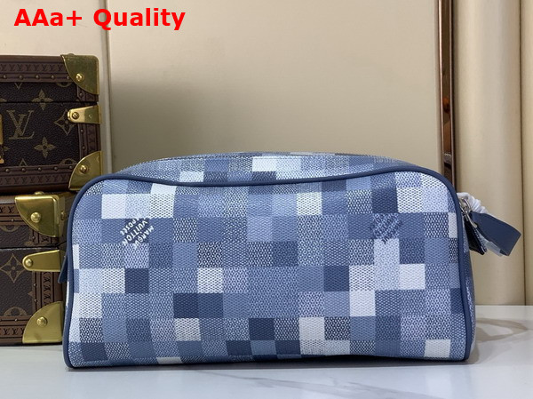 Louis Vuitton Dopp Kit Denim Blue Damoflage Coated Canvas M28847 Replica