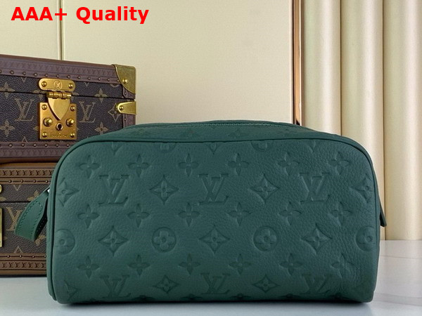 Louis Vuitton Dopp Kit Forest Green Taurillon Monogram Embossed Cowhide Leather M24442 Replica