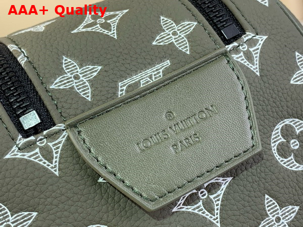 Louis Vuitton Dopp Kit Khaki Monogram Shadow Calf Leather M12651 Replica