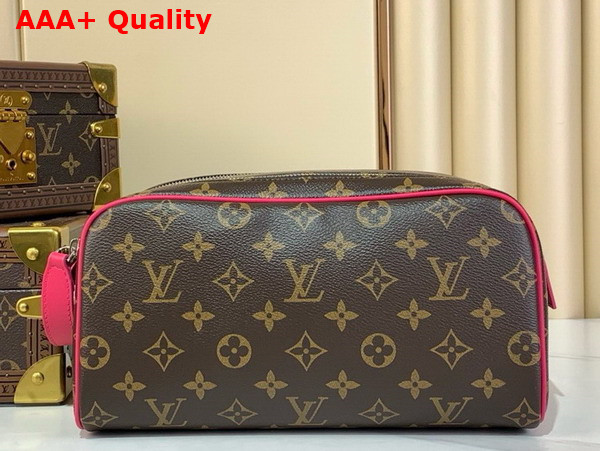 Louis Vuitton Dopp Kit Pondichery Pink Monogram Macassar Coated Canvas M12641 Replica