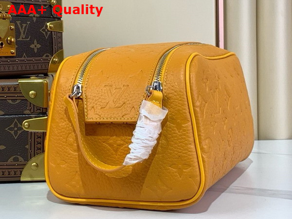 Louis Vuitton Dopp Kit Safran Yellow Taurillon Monogram Embossed Cowhide Leather M13009 Replica