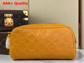 Louis Vuitton Dopp Kit Safran Yellow Taurillon Monogram Embossed Cowhide Leather M13009 Replica