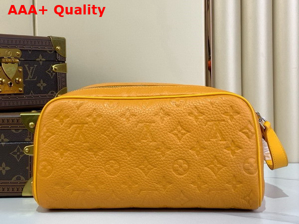 Louis Vuitton Dopp Kit Safran Yellow Taurillon Monogram Embossed Cowhide Leather M13009 Replica