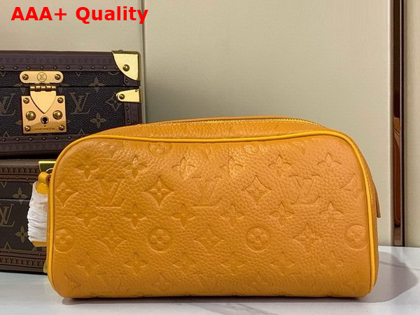 Louis Vuitton Dopp Kit Safran Yellow Taurillon Monogram Embossed Cowhide Leather M13009 Replica