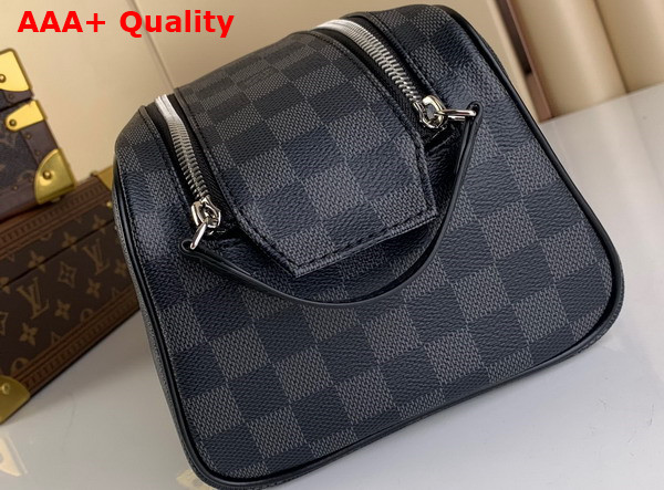 Louis Vuitton Dopp Kit Toilet Pouch Damier Graphite Canvas M40127 Replica