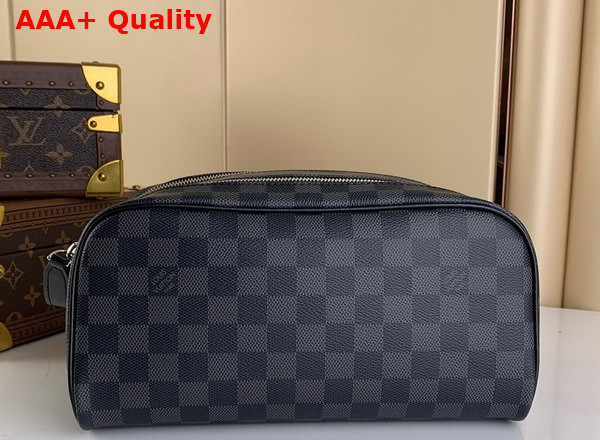 Louis Vuitton Dopp Kit Toilet Pouch Damier Graphite Canvas M40127 Replica