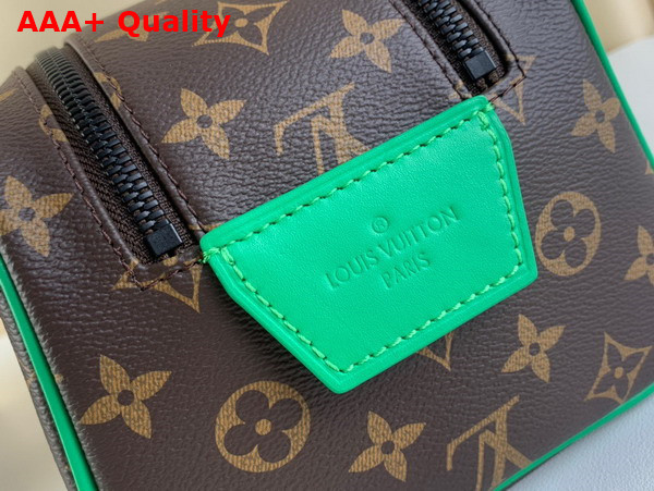 Louis Vuitton Dopp Kit Toilet Pouch Monogram Macassar Coated Canvas and Minty Green Cowhide Leather M46253 Replica