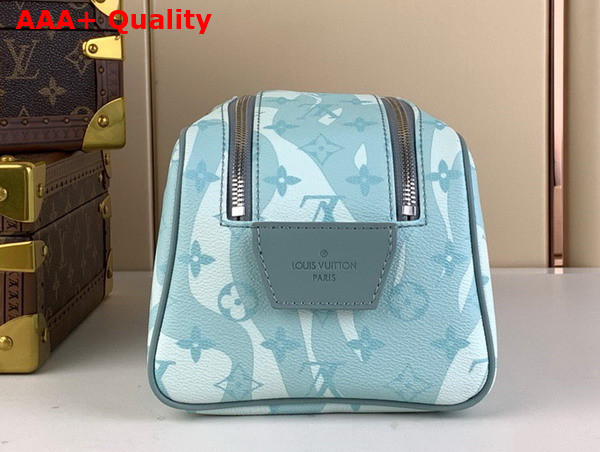 Louis Vuitton Dopp Kit Toiletry Bag in Crystal Blue Monogram Aquagarden Coated Canvas M82337 Replica