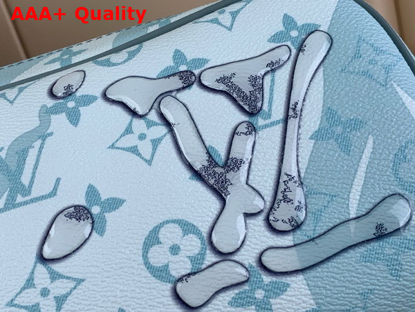 Louis Vuitton Dopp Kit Toiletry Bag in Crystal Blue Monogram Aquagarden Coated Canvas M82337 Replica